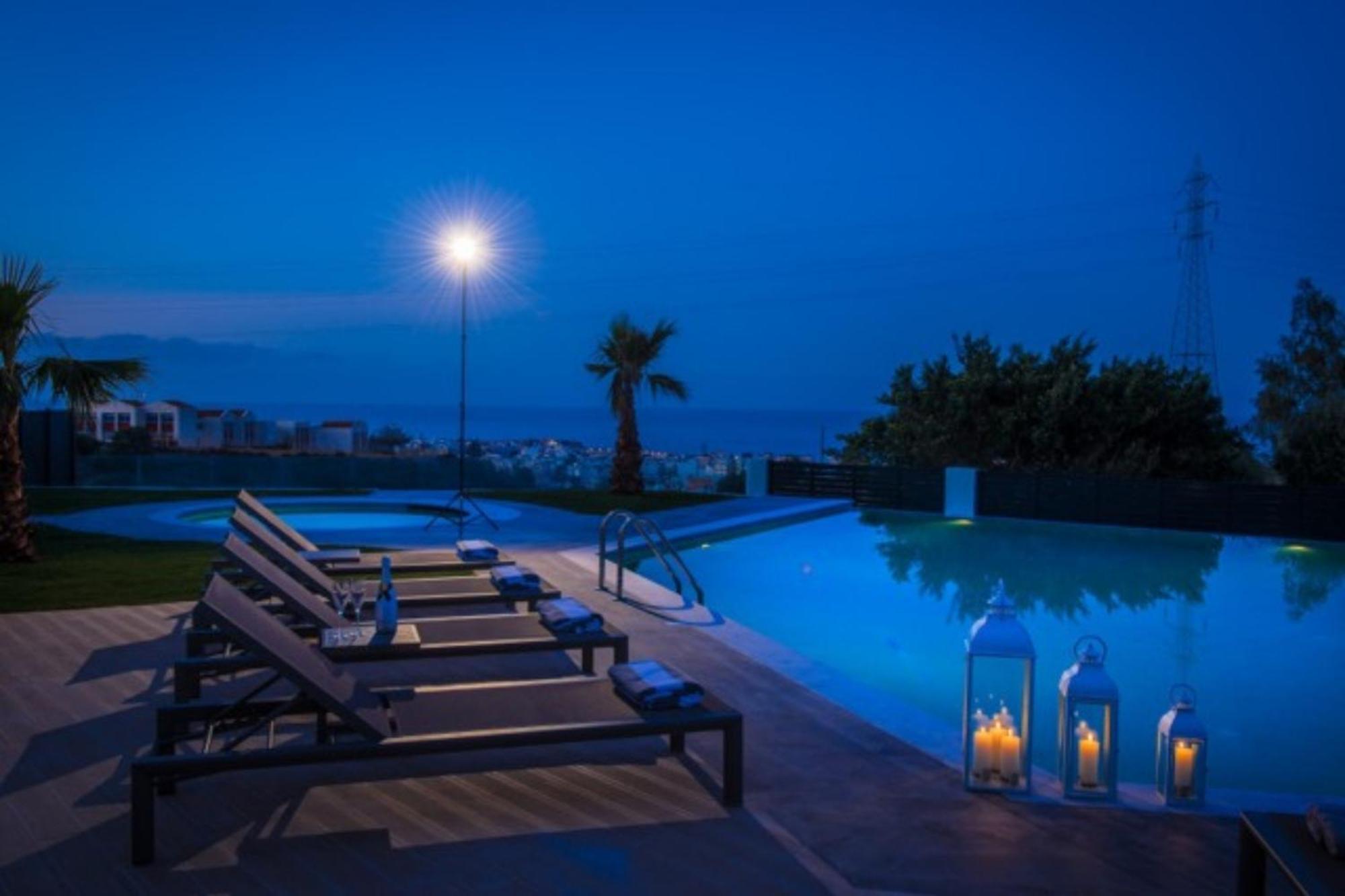Orama Luxury Villa 4 Bedrooms With Private Pool Hersónissos Extérieur photo